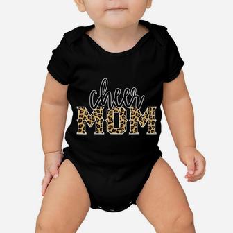 Cheer Mom Leopard Print Womens Proud Cheerleader Mother Baby Onesie | Crazezy