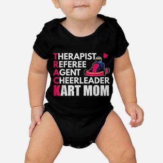 Cheerleader Kart Mom Gokart Baby Onesie | Crazezy