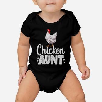 Chicken Aunt Funny Country Farm Animal Baby Onesie | Crazezy
