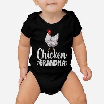 Chicken Grandma Funny Country Farm Animal Gifts Baby Onesie | Crazezy