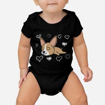 Chihuahua Mom Valentines Day For Girls Boys Gifts Baby Onesie - Monsterry