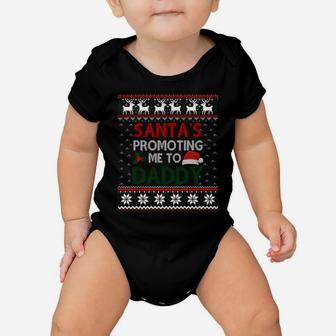 Christmas Pregnancy Announcement New Dad Gifts Ugly Sweater Sweatshirt Baby Onesie | Crazezy UK