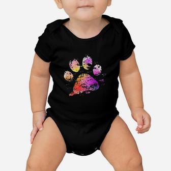 Colorful Dog Paw Dog Mama Fur Mom Doodle Mom Pet Owner Gift Baby Onesie | Crazezy CA