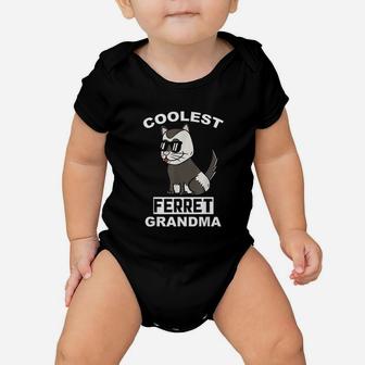 Coolest Ferret Grandma Pet Grandmother Baby Onesie | Crazezy