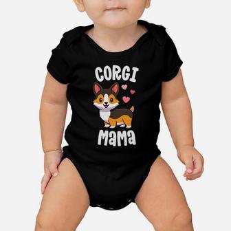 Corgi Mom Shirts For Women Dog Mama Red Tricolor Corgi Baby Onesie | Crazezy AU