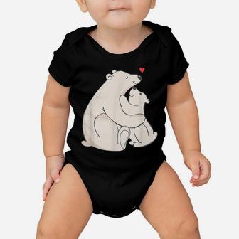 Cute Polar Bear Mama & Baby Cub Love & Gift G999983 Baby Onesie | Crazezy