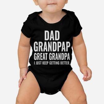 Dad Grandpap Great Grandpa Fathers Day Gift From Grandkids Baby Onesie | Crazezy