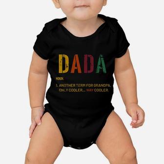Dada Grandpa Definition Distressed Retro Baby Onesie - Monsterry AU