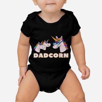 Dadcorn Dad 2 Kids Father Unicorn Father's Day Baby Onesie | Crazezy DE