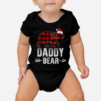 Daddy Bear Christmas Pajama Red Plaid Buffalo Family Gifts Baby Onesie | Crazezy