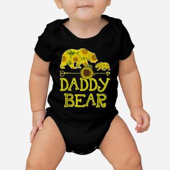 Daddy Bear Sunflower Funny Mother Father Gift Baby Onesie | Crazezy