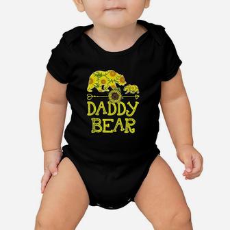 Daddy Bear Sunflower Funny Mother Father Gift Baby Onesie | Crazezy