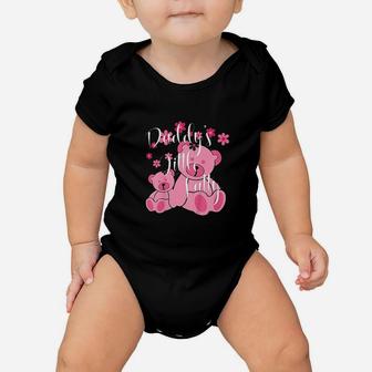 Daddy Little Fatty Cute Pink Bears Father Daughter Decor Baby Onesie | Crazezy