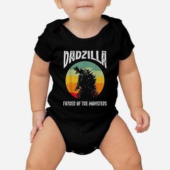 Dadzilla Father Of The Monsters Baby Onesie | Crazezy