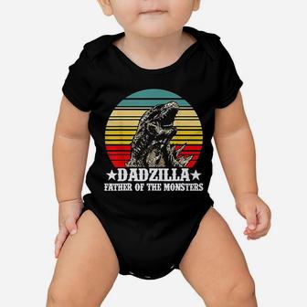 Dadzilla Father Of The Monsters Dinosaur Baby Onesie | Crazezy