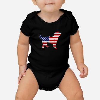 Dog Bernedoodle 4Th Of July American Flag Dog Father Baby Onesie - Monsterry