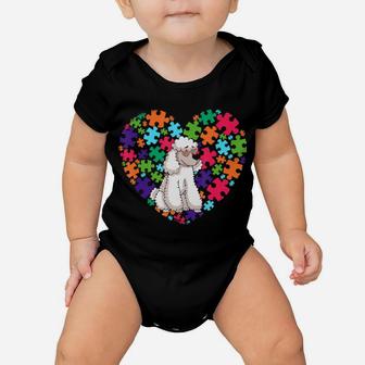 Dog Dad Dog Mom Gifts Autism Awareness Poodle Baby Onesie - Monsterry