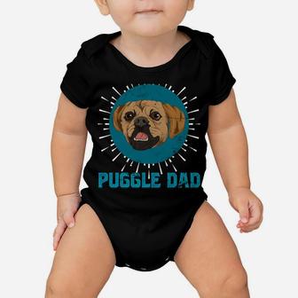 Dog Owner Fathers Day Puggle Dad Dog Lover Men Puggle Baby Onesie | Crazezy