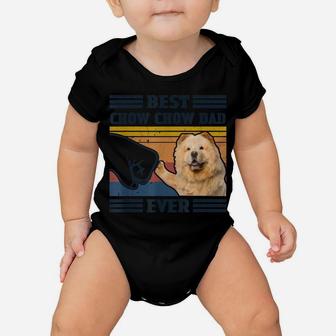 Dog Vintage Best Chow Chow Dad Ever Father's Day Baby Onesie | Crazezy
