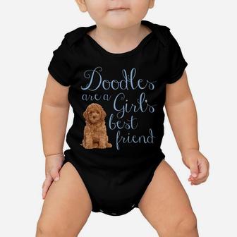 Doodles Are A Girl's Best Friend Golden Labradoodle Dog Mom Baby Onesie | Crazezy