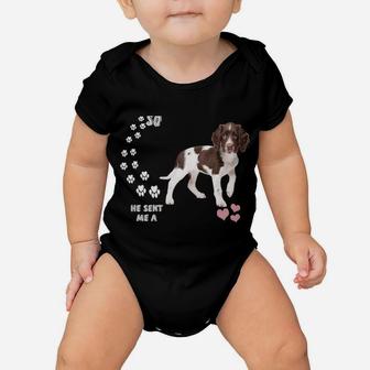 Dutch Partridge Dog Mom Dad Print, Cute Drentse Patrijshond Baby Onesie | Crazezy CA