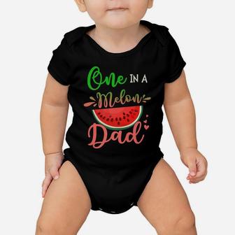 Family One In A Melon Dad Birthday Party Matching Family Tee Baby Onesie | Crazezy AU