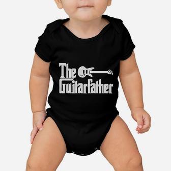 Fathers Day The Guitarfather Musician Guitarist Baby Onesie | Crazezy