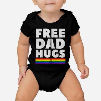 Free Dad Hugs Funny Lgbt Support Father Daddy Pride Gift Zip Hoodie Baby Onesie | Crazezy