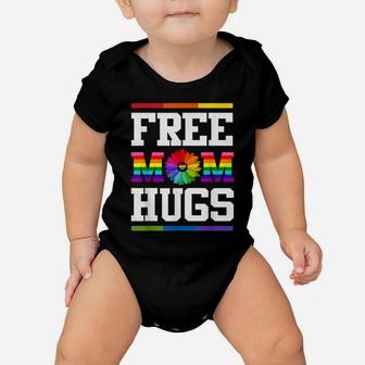 Free Mom Hugs Gay Pride Lgbt Daisy Rainbow Flower Funny Tee Baby Onesie | Crazezy AU