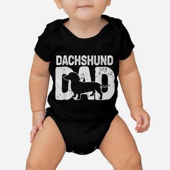 Funny Dachshund Dad Dog Lover Dachshund Father Dog Owner Baby Onesie | Crazezy AU