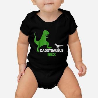 Funny Fathers Day Gift Idea Daddysaurus Rex Baby Onesie | Crazezy AU