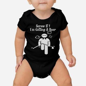 Funny Golf Beer Golfer Father Day Mother Day Birthday Tee Baby Onesie | Crazezy