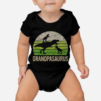 Funny Grandpa Dinosaur Grandson Men Gift Tee For Fathers Day Baby Onesie | Crazezy