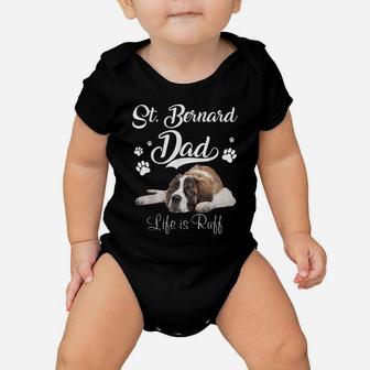 Funny St Bernard Dad Father Day Lover Dog Baby Onesie | Crazezy