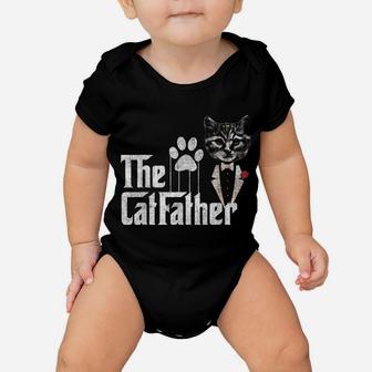 Funny The Catfather Cat Dad Lovers Fathers Day Baby Onesie | Crazezy CA