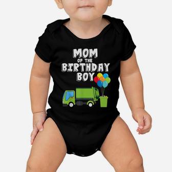 Garbage Truck Mom Birthday Boy Balloons Birthday Party Baby Onesie | Crazezy UK