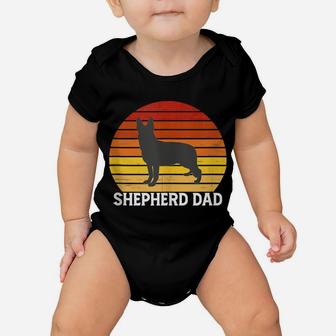 German Shepherd Gifts - Retro Shepherd Dad Shepard Dog Lover Baby Onesie | Crazezy AU