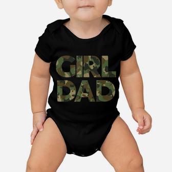 Girl Dad Camo Shirt For Men Dad Of Girl Outnumbered Girl Dad Baby Onesie | Crazezy AU