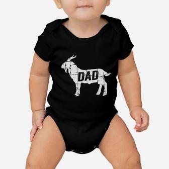 Goat Dad Greatest Of All Time Funny Fathers Day Baby Onesie | Crazezy UK