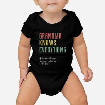 Grandma Knows Everything Baby Onesie - Thegiftio