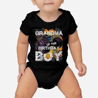 Grandma Of The Birthday Boy Monster Truck Matching Family Baby Onesie | Crazezy