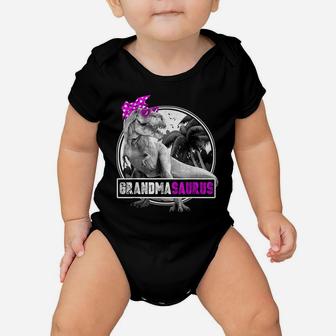 Grandmasaurus Shirt Funny T-Rex Gift For Grandma Dino Baby Onesie | Crazezy
