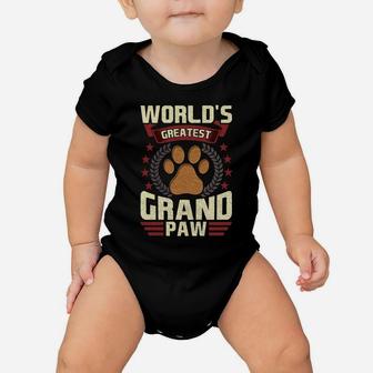 Grandpa Dog Lover Grandpaw Worlds Greatest Grand Paw Baby Onesie | Crazezy UK