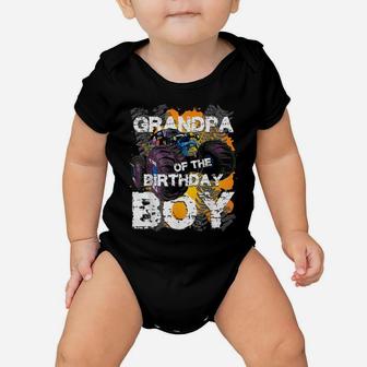 Grandpa Of The Birthday Boy Monster Truck Matching Family Baby Onesie | Crazezy