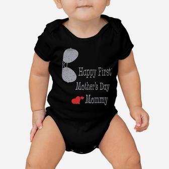 Happy First Fathers Day Daddy Baby Onesie | Crazezy
