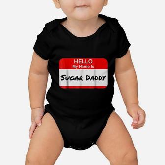 Hello My Name Is Daddy Pickup Charm Funny Baby Onesie | Crazezy