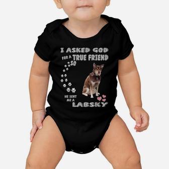 Huskador Dog Mom, Siberian Retriever Dad Costume Cute Labsky Baby Onesie | Crazezy DE