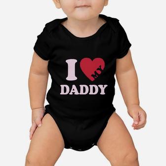 I Heart Love My Daddy Boy Girl Gift For Father Kids Baby Onesie | Crazezy AU