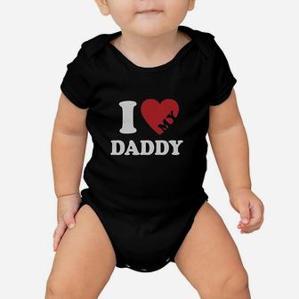 I Heart Love My Daddy Boy Girl Gift For Father Kids Baby Onesie | Crazezy
