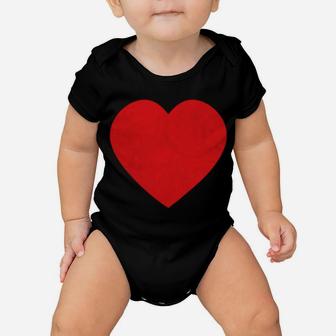 I Love Hot Dads Vintage Funny Red Heart Love Dad Baby Onesie | Crazezy DE